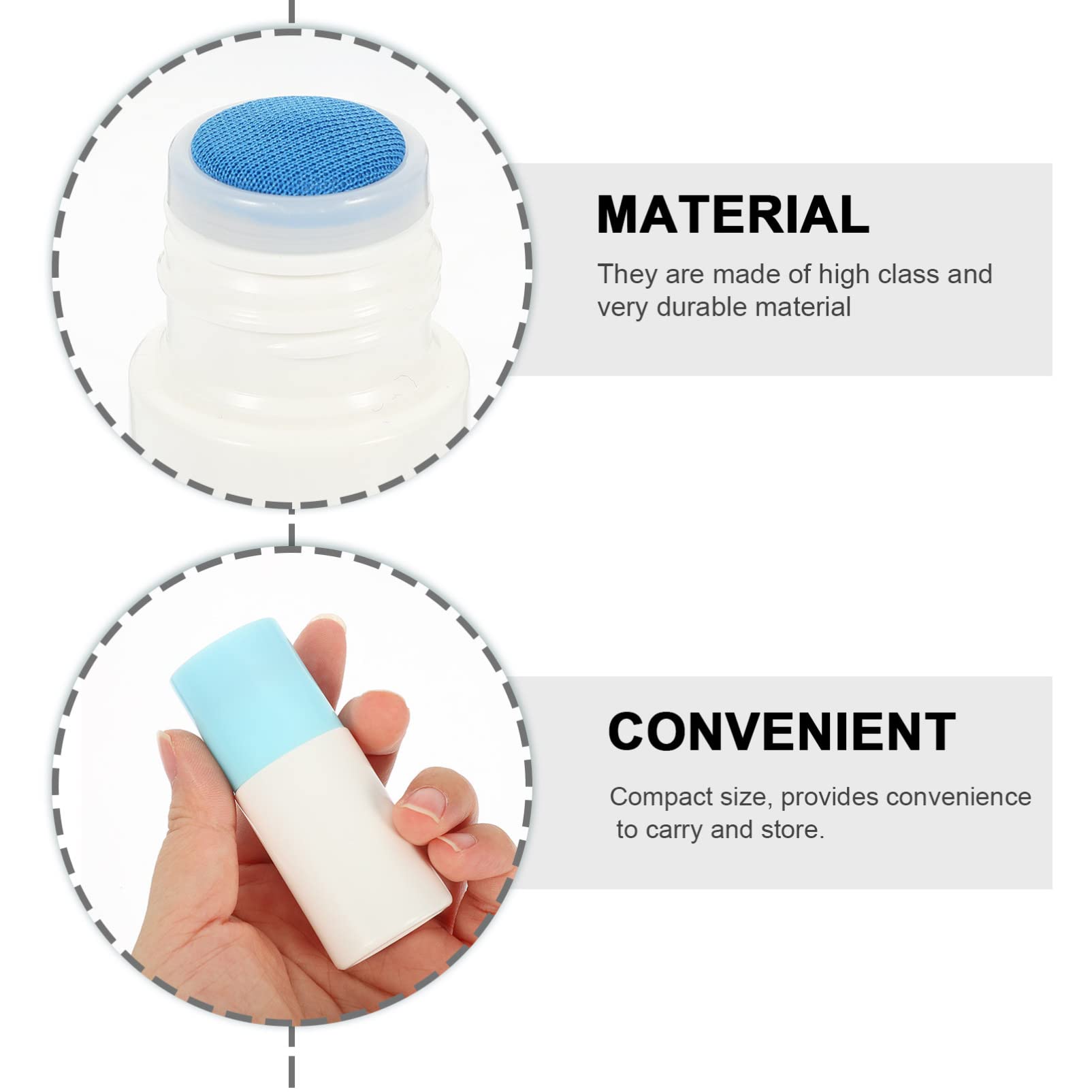 EXCLUZO 10Pcs Empty Roll-On Bottles for Essential Oils, Liquid Foundation, Nail Polish & Correction Fluid - Refillable Cosmetic Containers with Sponge Applicator - Perfect for DIY Beauty, Travel & Salon Use