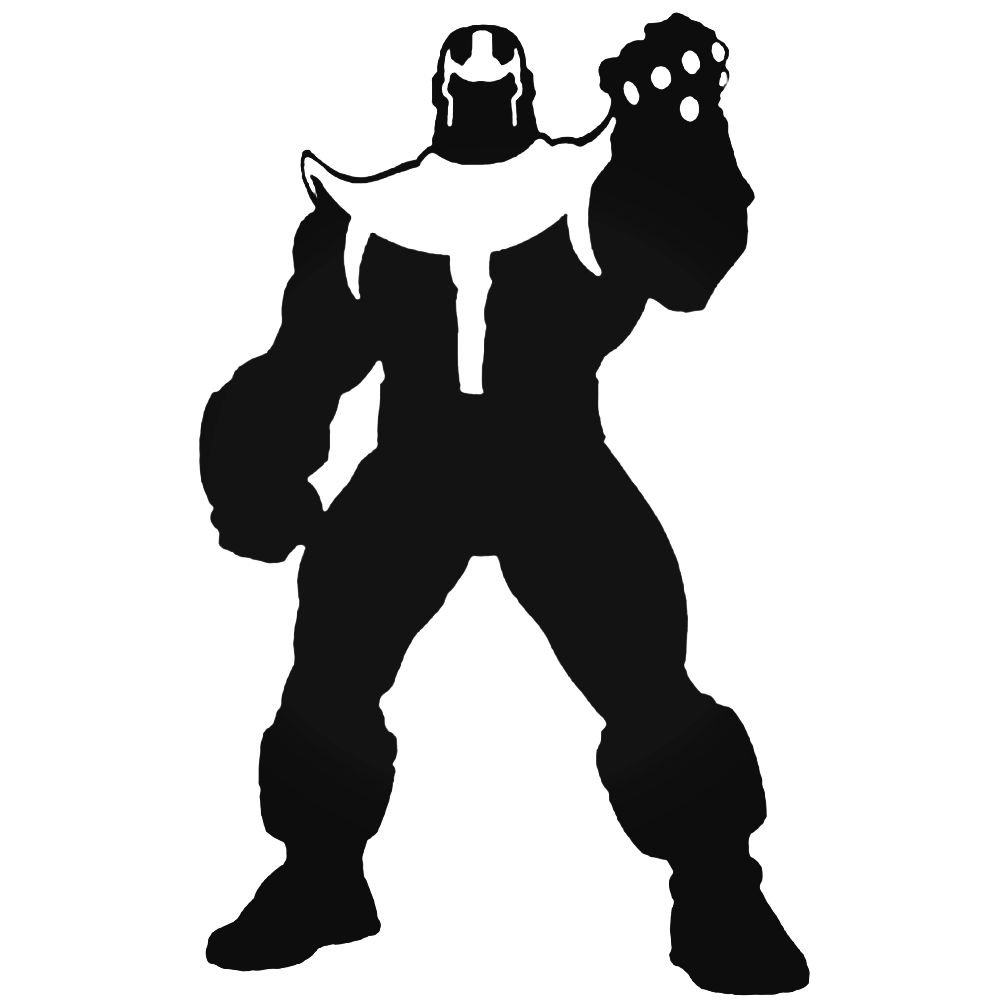 Thanos Villain Decal Sticker - 6 Inch Black Vinyl for Laptop, Tablet, Skateboard, Car Windows - Perfect for Marvel Fans, DIY Decoration & Personalization