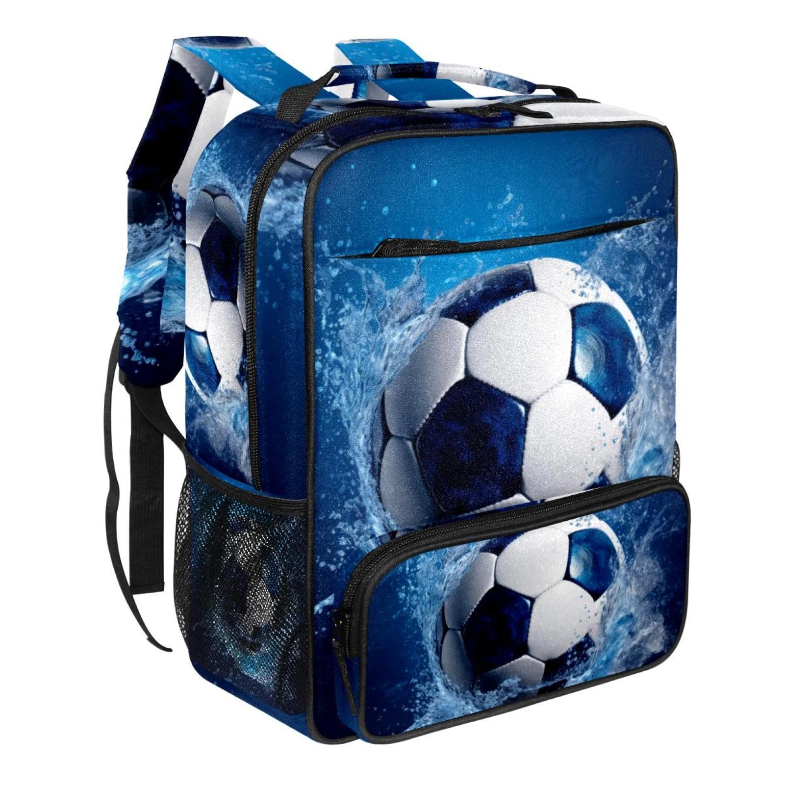Stylish Travel Backpack for Women & Men - Durable Blue Ocean Design Waterproof Backpack for Hiking, Camping, Work & School