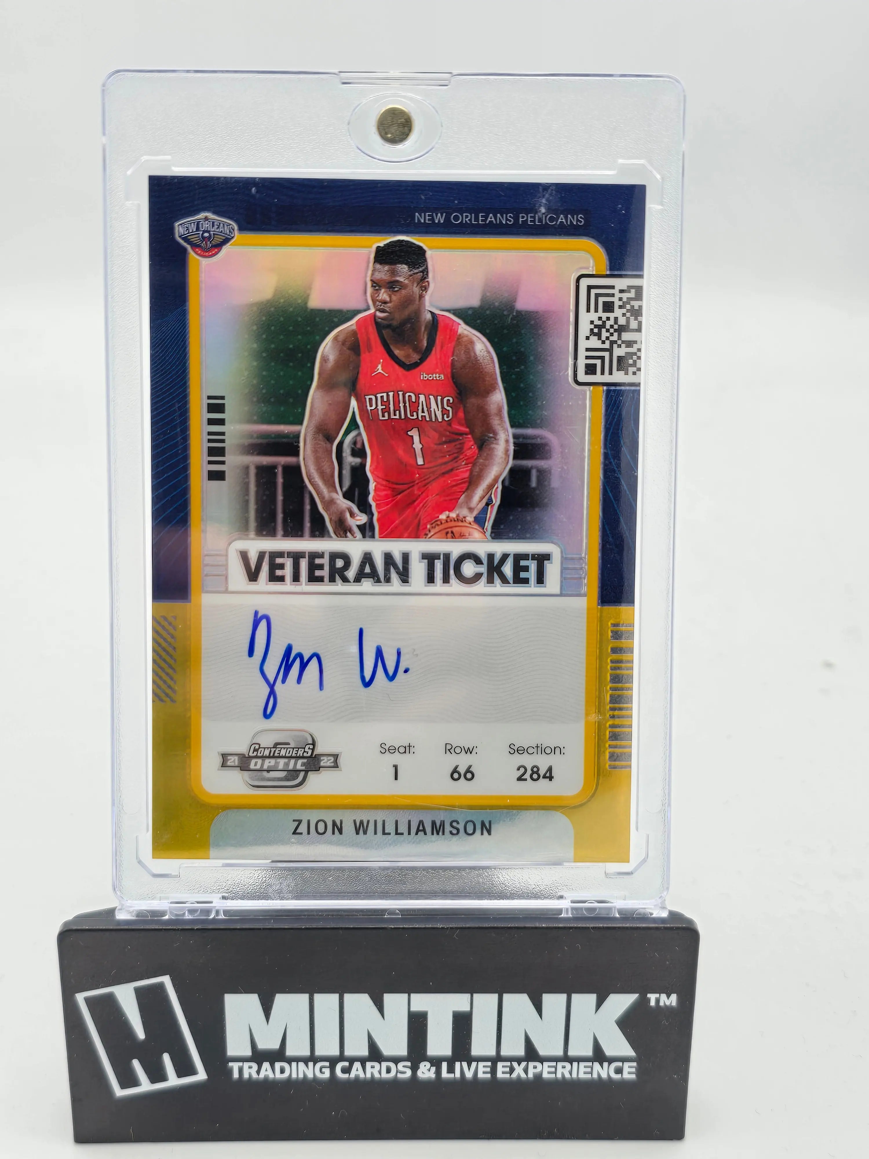 2021-22 Panini Contenders Optic Basketball Zion Williamson Veteran Ticket Auto /10 - Rare NBA Trading Card for Collectors & Sports Fans - Perfect for Memorabilia Displays & Investment Collections