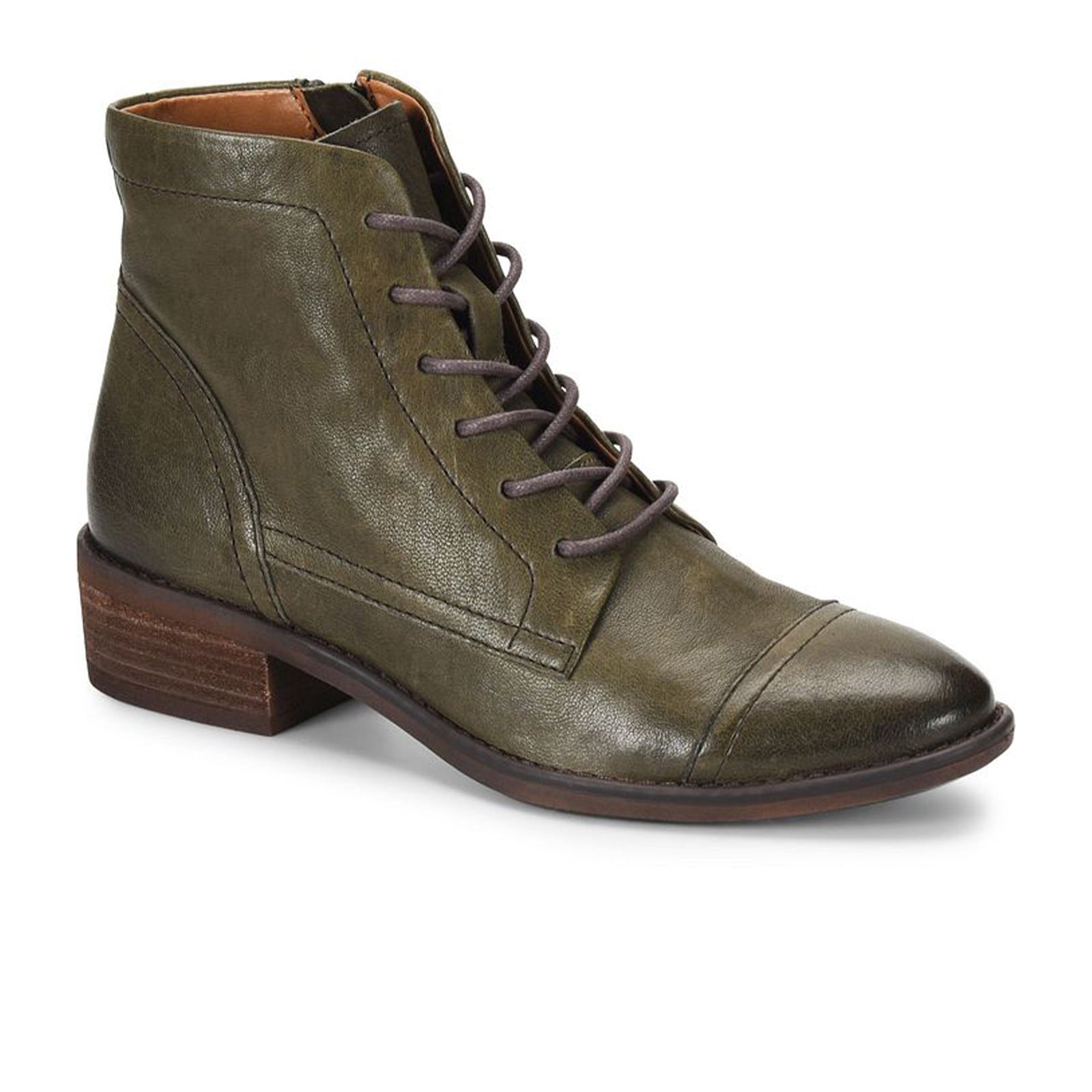 Comfortiva Cordia Women's Ankle Boots - Army Green Waterproof Winter Shoes for Outdoor Hiking, Walking & Casual Wear