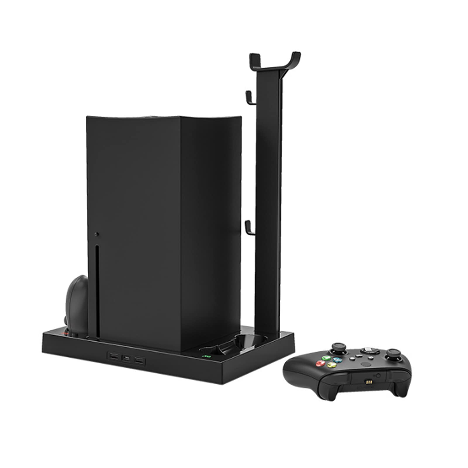 Goshyda Xbox Series X Cooling Stand with 4 Cooling Fans, Multi-Functional Cooling Fan Base, Headset Holder & Adapter - Perfect for Gaming, Streaming & Long Play Sessions
