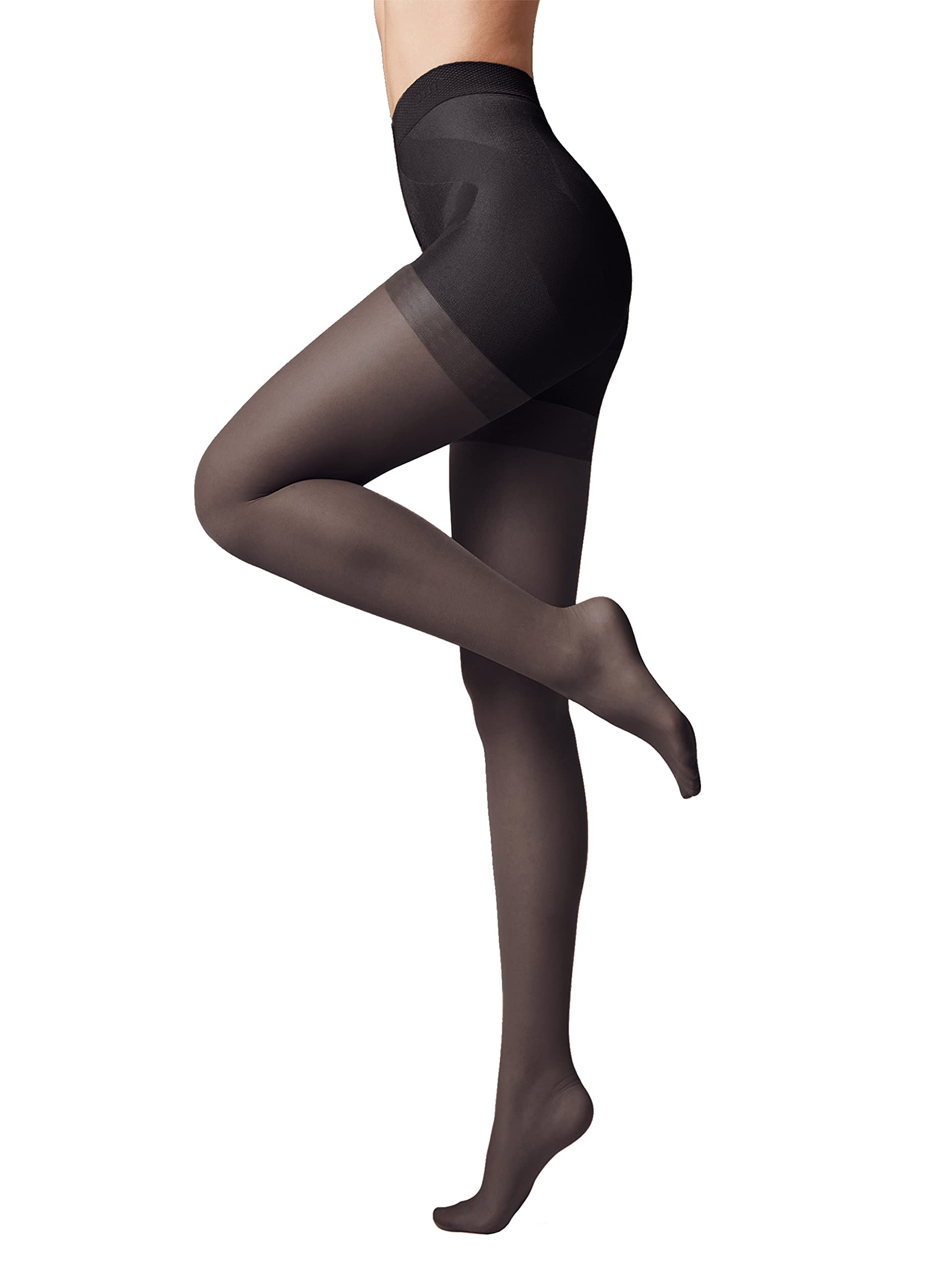 Conte High Waist Control Top Shaping Semi Opaque Pantyhose Tights X-Press 40 Den - Slimming & Comfortable Hosiery for Work, Formal Events & Everyday Wear