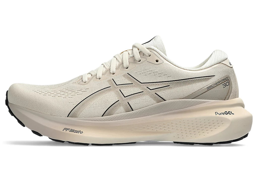 ASICS Men's GEL-KAYANO 30 Running Shoes - Wide Width, Oatmeal/Black - Stability & Cushion for Long-Distance Running, Jogging, and Workouts