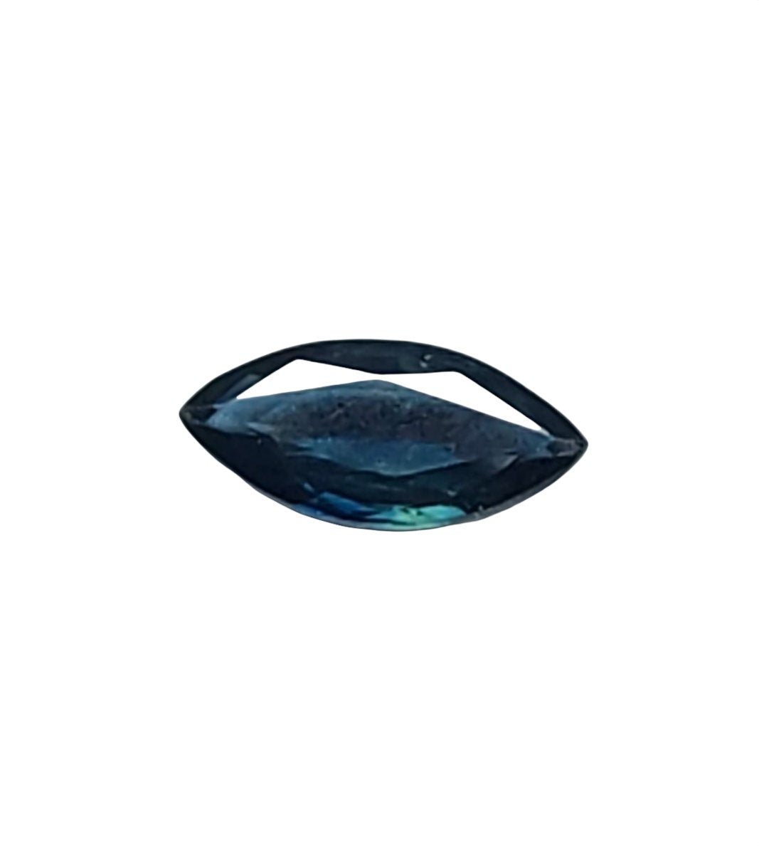 0.48ct Natural Medium Dark Greenish Blue Sapphire Marquise Loose Stone - 8x4mm, VS Clarity, September Birthstone for Jewelry Making & Engagement Rings