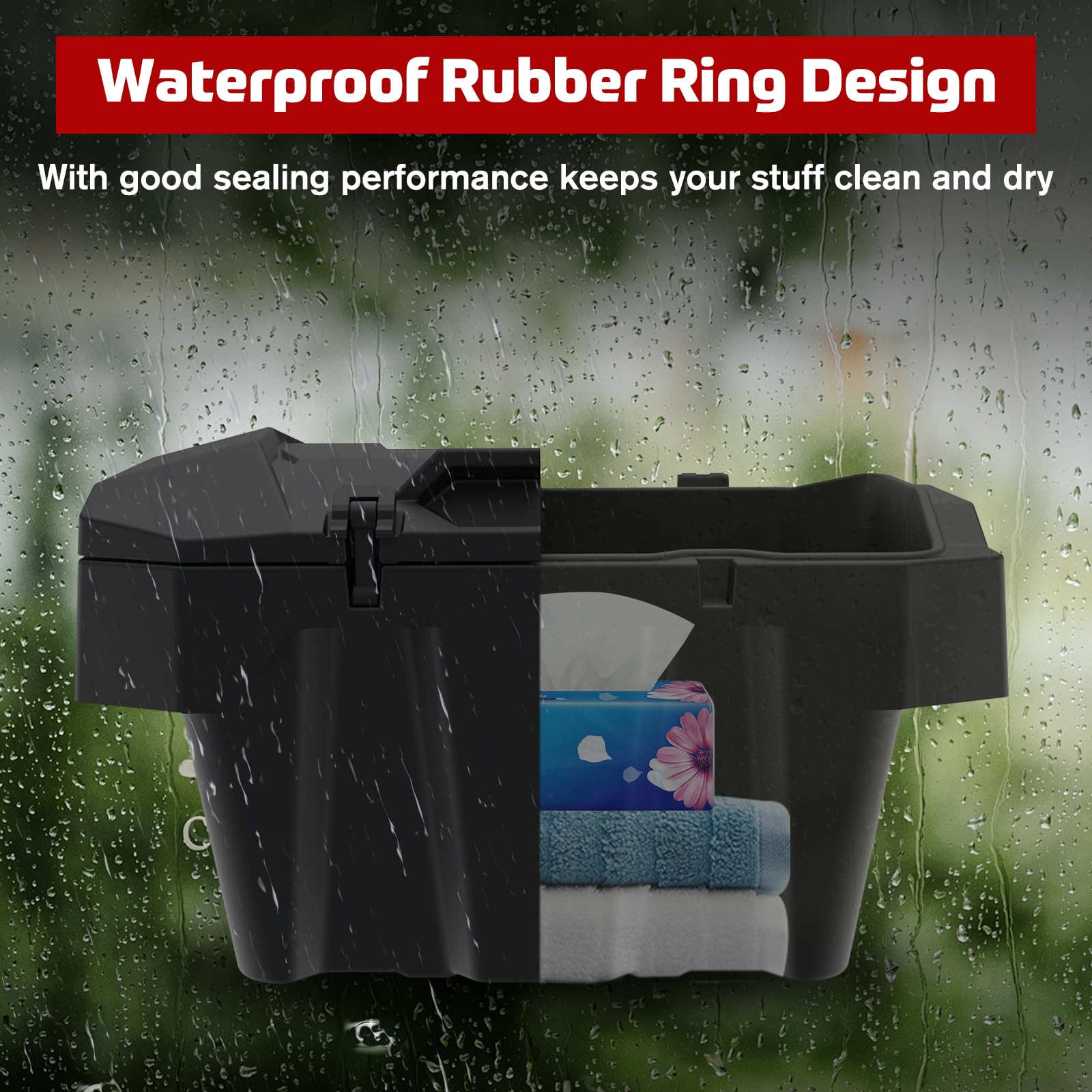 2024 Polaris RZR XP 1000/XP 4 1000 Waterproof Forward Cargo Storage Box - 82 QT Heavy-Duty Polypropylene Replacement Bin (Fits OEM #2889611) - Perfect for Off-Road Adventures, Hunting Gear Storage & Trail Riding Accessories