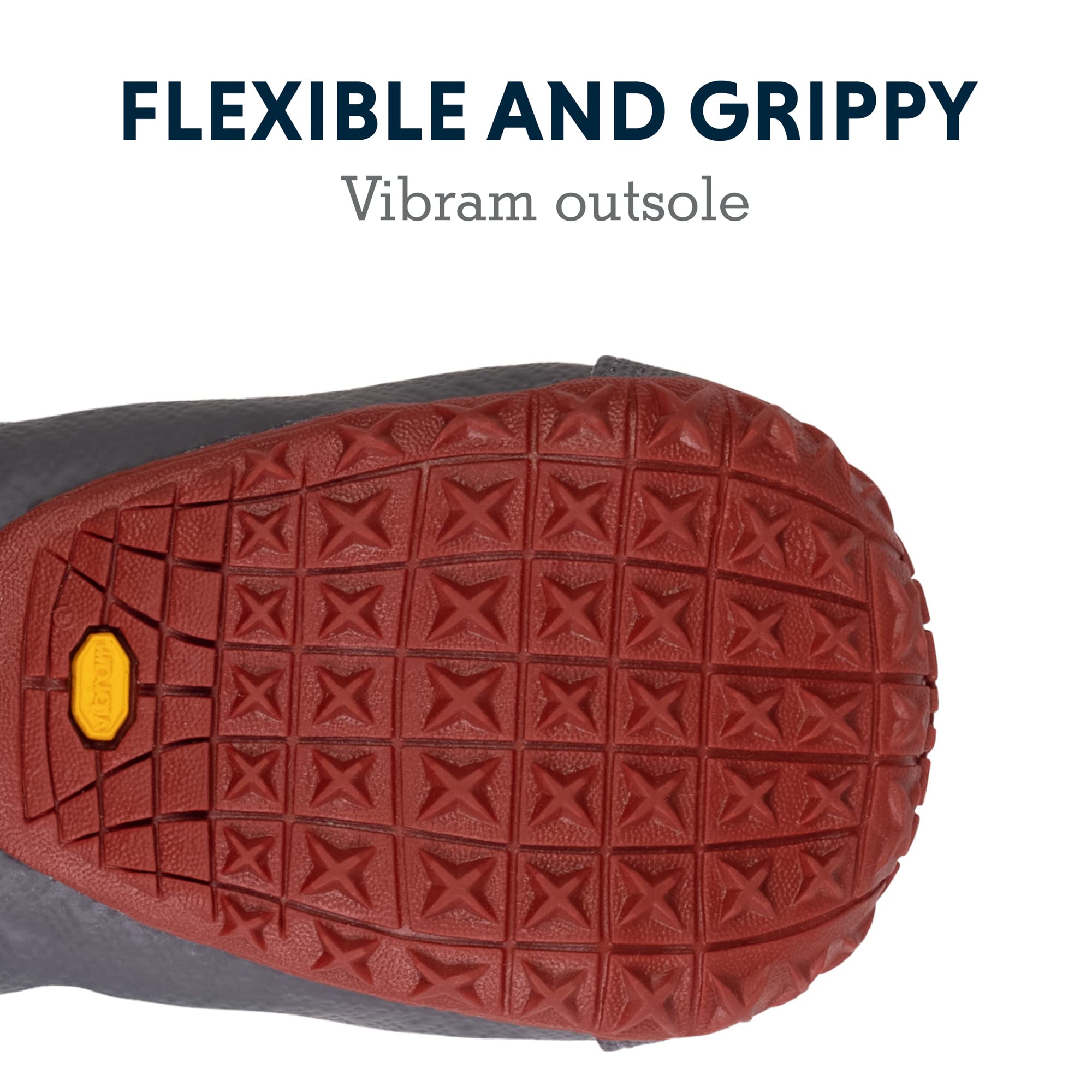Ruffwear Grip Trex Dog Boots - Waterproof Outdoor Booties with Non-Slip Rubber Soles for Hiking, Running & Rough Terrain - Red Sumac (1.75 Inch) - Perfect for Trail Adventures, Winter Walks & Paw Protection