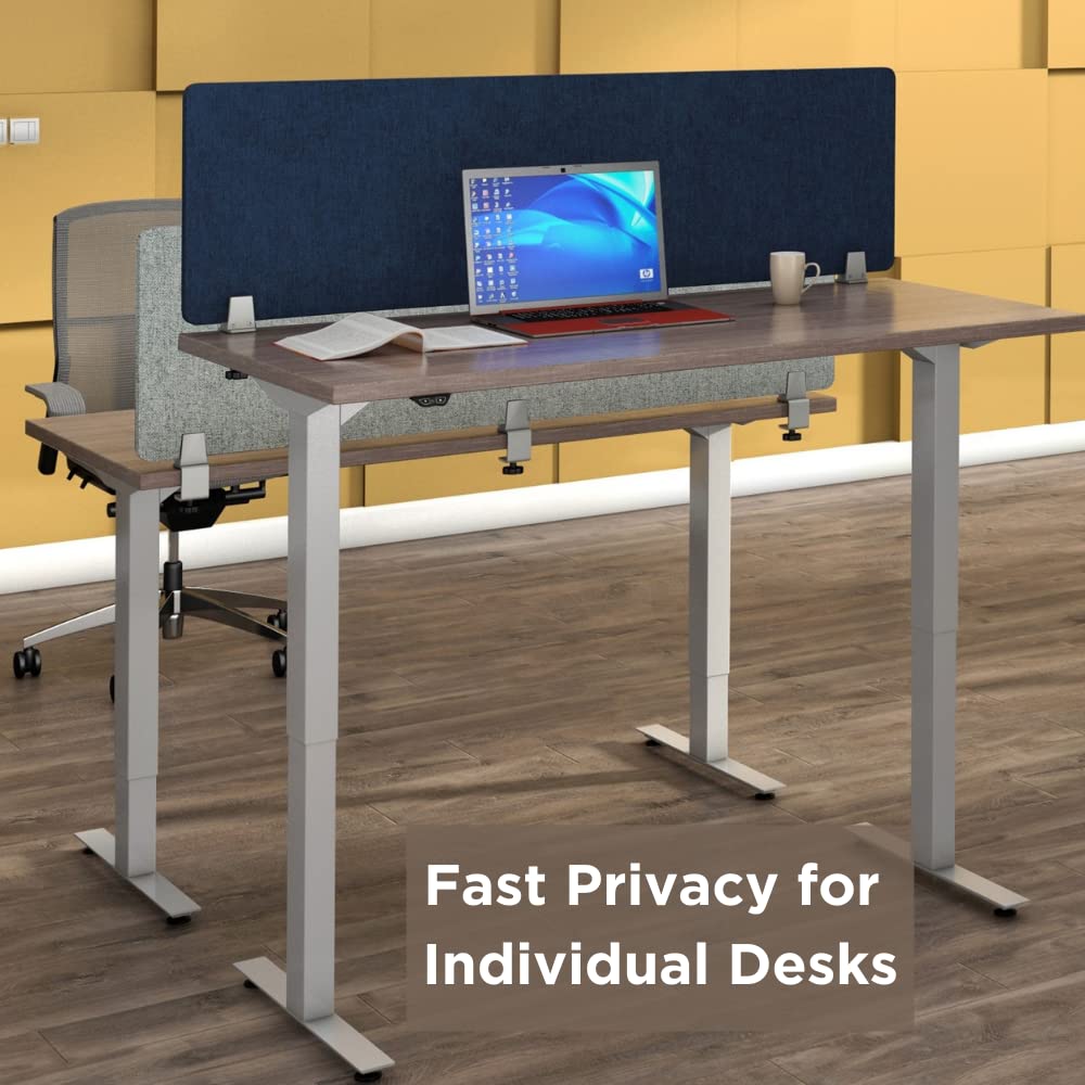 Sound Absorbing Panel Privacy Shield - Noise Reducing Office Divider for Cubicles, Study Desks & Home Offices (60