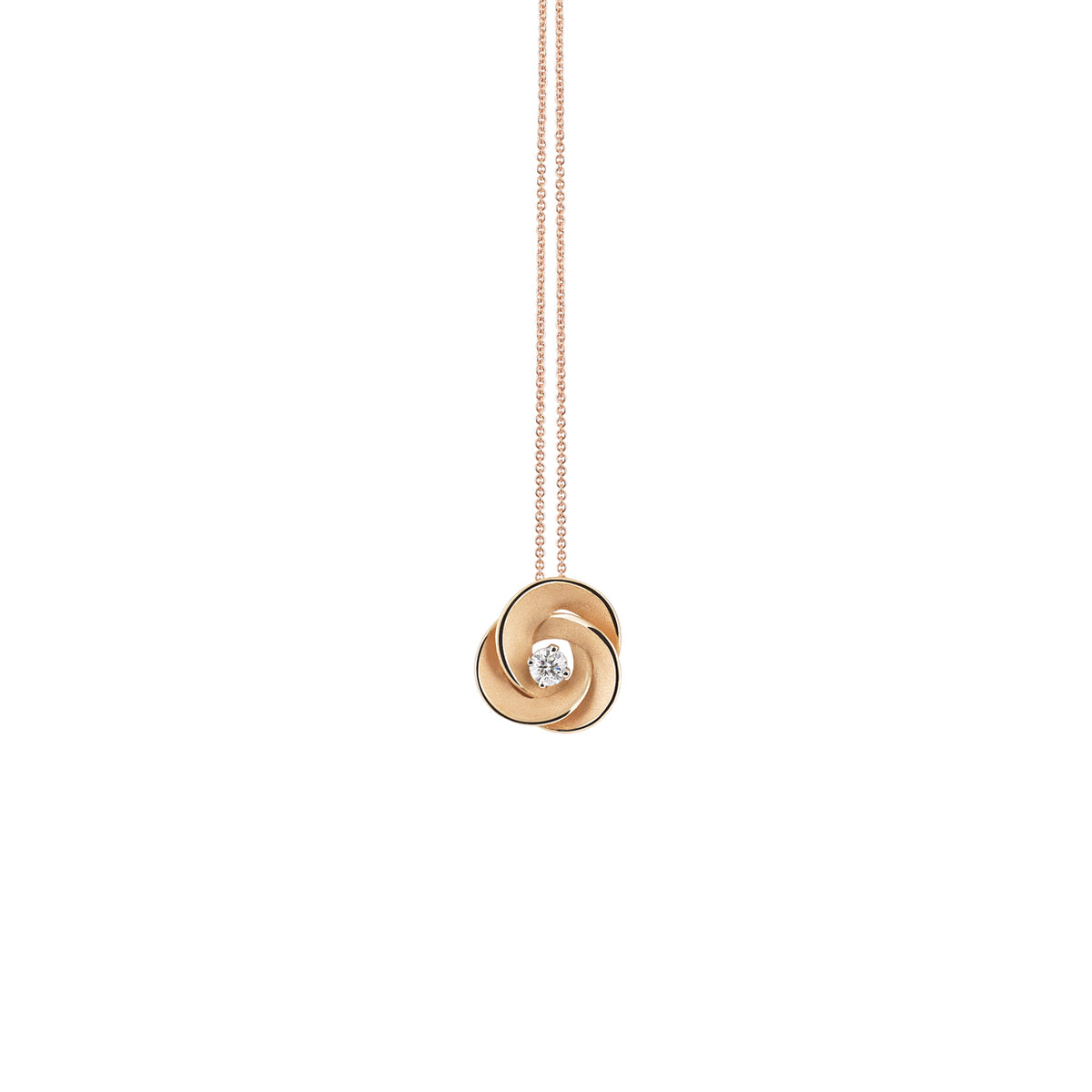 Natural Diamond Pendant - 0.10ct Desert Rose Design Jewelry for Women | Elegant Necklace for Wedding, Anniversary & Special Occasion Gifts