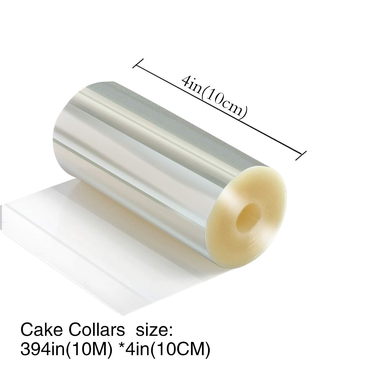 Picowe 4 x 394 Inch Clear Acetate Cake Collars - Transparent Mousse Cake Strips for Chocolate Baking, Cake Decorating - Perfect for Professional Bakeries, Home Baking & Dessert Presentation