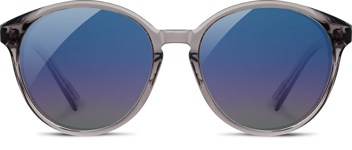 Shwood Bailey Acetate Sunglasses for Men & Women - Smoke/Ebony/Blue Fade Polarized Lenses - UV Protection, Lightweight & Stylish for Outdoor Activities, Driving, Beach & Fashion