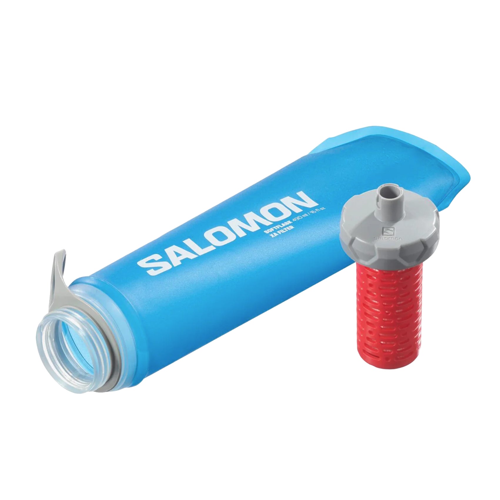 Salomon XA Filter Soft Flask 490ml - Lightweight Hydration Pack for Running, Hiking & Outdoor Adventures | BPA-Free Water Bottle with Built-in Filter