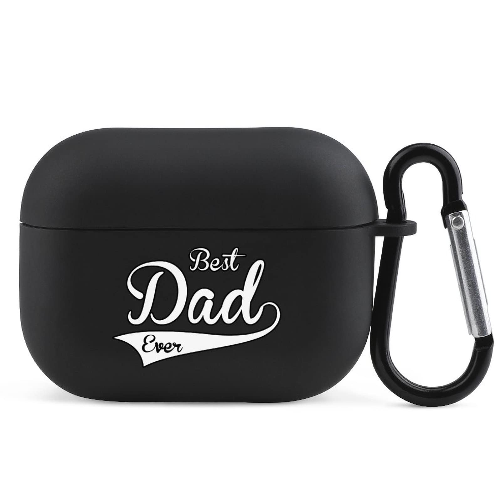 Best DAD Ever AirPods Pro Case - Shockproof TPU Protective Cover for Bluetooth Headset Charging Case (Black) - Perfect Gift for Father's Day, Birthday & Daily Commute Protection