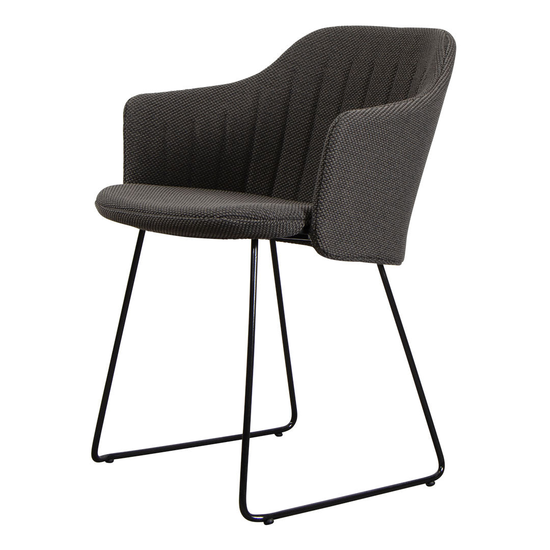 Premium Outdoor Lounge Chair with Sled Base - Includes Comfortable Back & Seat Cushions - Perfect for Patio, Garden, Poolside Relaxation & Backyard Lounging