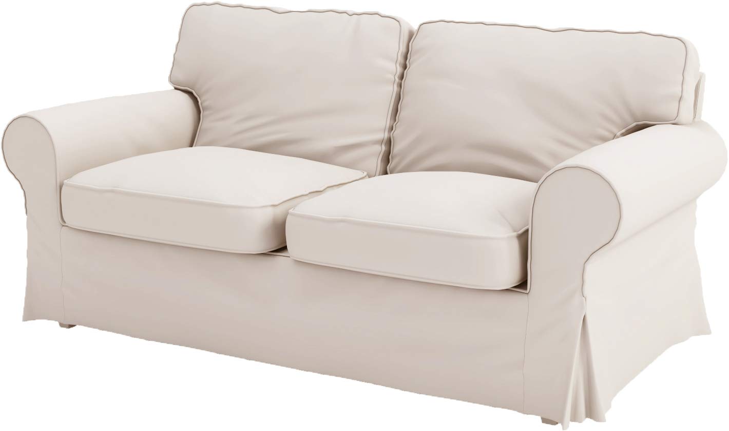 Custom-Made IKEA Ektorp Loveseat Sofa Cover Replacement - 2 Seat Slipcover in Beige Polyester | Perfect for Home Decor, Living Room Upgrade & Furniture Protection