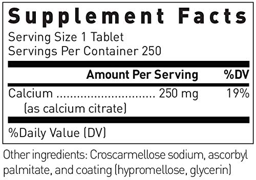 Douglas Laboratories Calcium Citrate 250 Tablets - Essential Mineral Supplement for Strong Bones & Teeth | Supports Bone Density & Dental Health | Ideal for Adults & Seniors | Daily Bone Support Supplement