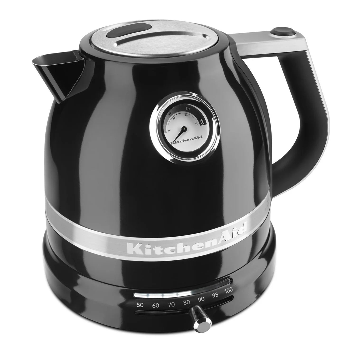 KitchenAid Proline KEK1522OB Electric Kettle - 1.5L Stainless Steel Fast Boiling Water Heater with Auto Shut-Off & Boil-Dry Protection - Perfect for Coffee, Tea & Instant Meals - Onyx Black
