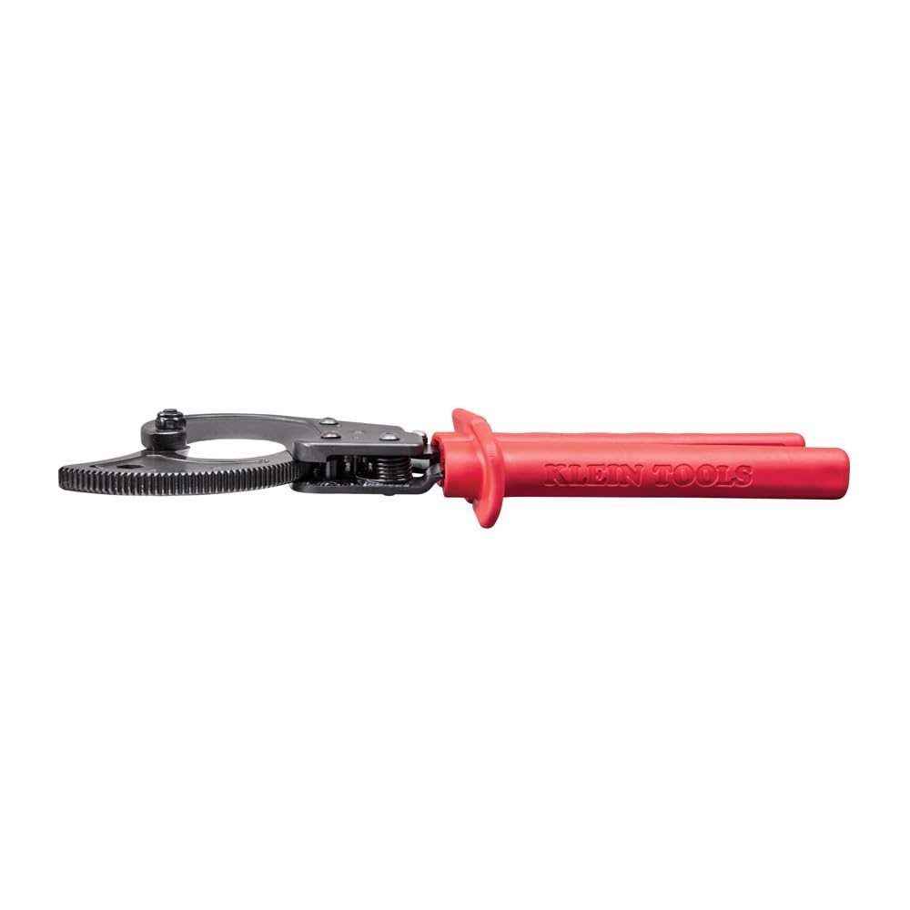 Klein Tools 63060 Heavy Duty Ratcheting Cable Cutters - Up to 750 MCM Capacity for Electrical Wire Cutting | Perfect for Electricians, Contractors & DIY Cable Preparation Projects