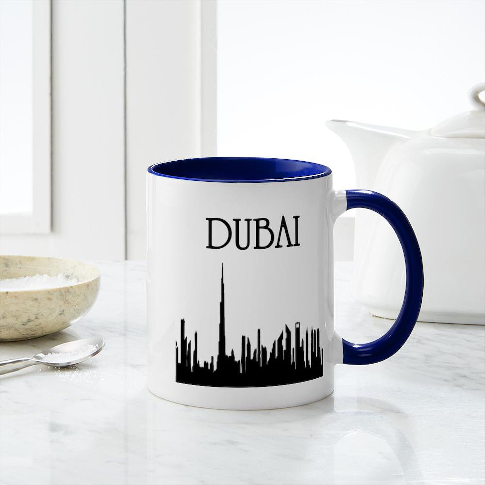 11 oz (325 ml) Dubai Themed Ceramic Coffee Mug - Perfect for Home, Office & Travel | Unique Gift for Coffee Lovers