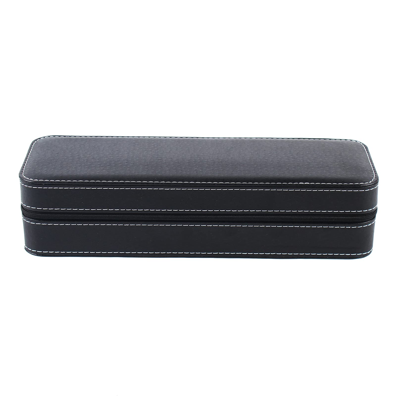 YIYIBYUS 6-Slot Leather Watch Organizer Box - Portable Travel Zipper Case for Watch Collection & Jewelry Storage - Perfect for Home, Office & Travel Accessories Organization