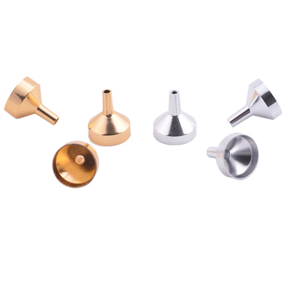 Milisten 5-Piece Stainless Steel Mini Funnel Set - Small Metal Liquid Transfer Funnels for Essential Oils, Kitchen, Lab & Household Use | Perfect for Bottles, Vials & Flasks