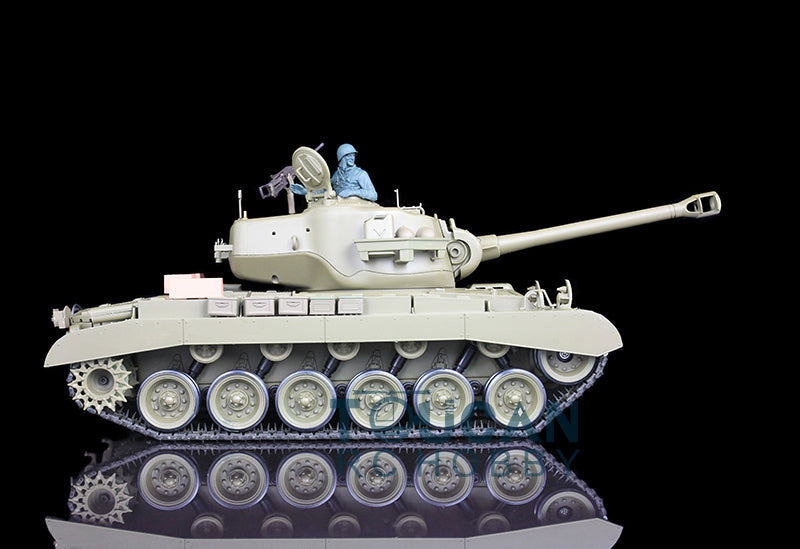 Henglong 1/16 Scale 7.0 Channel Radio Control Tank - M26 Pershing RTR RC Tank with 360° Rotating Turret, Engine Sound & Smoke Effect (Ready-to-Run) | Perfect for Military Enthusiasts, Collectors & Outdoor RC Battles
