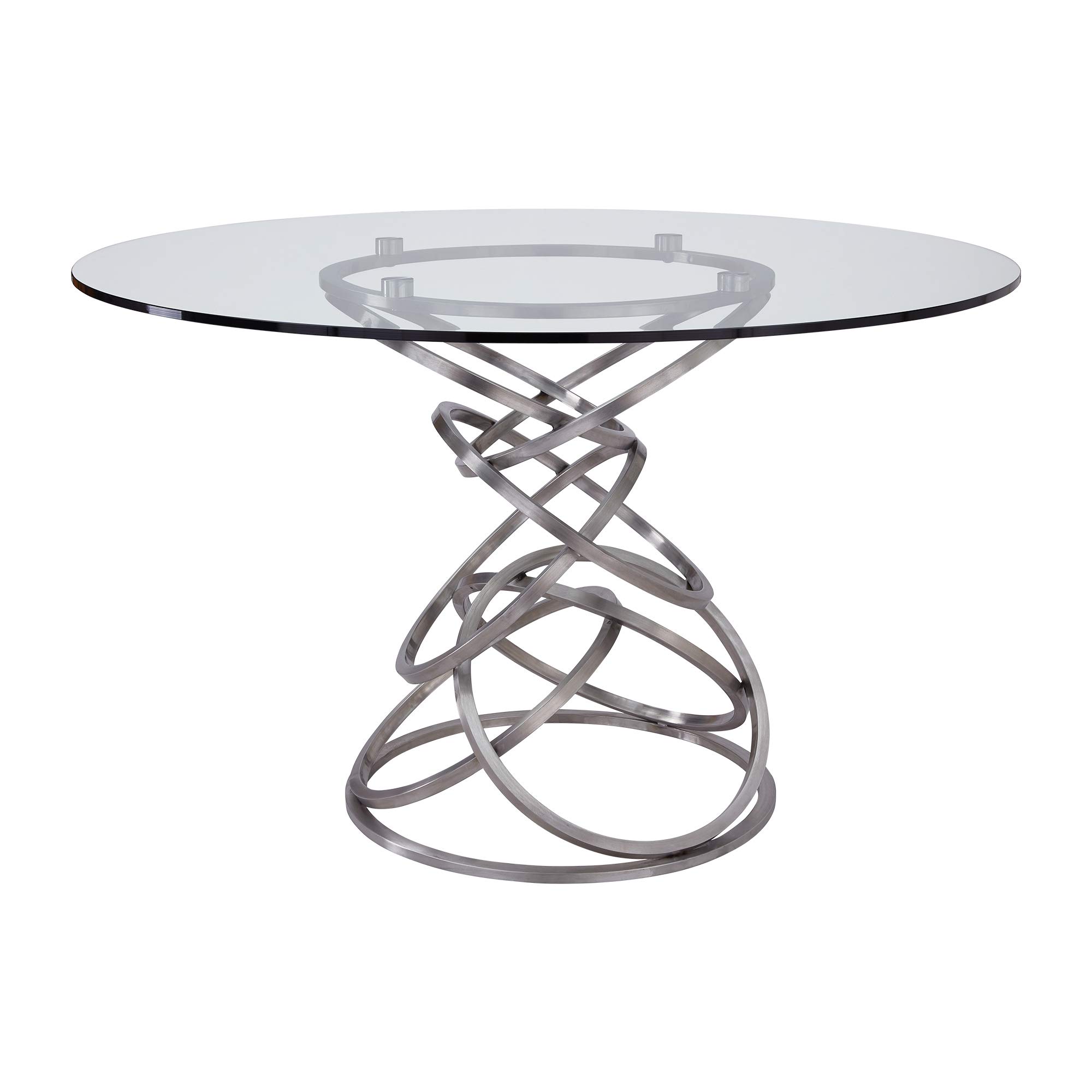 Alya Silver Dining Table - Modern Elegance for Home, Office, and Restaurant Settings