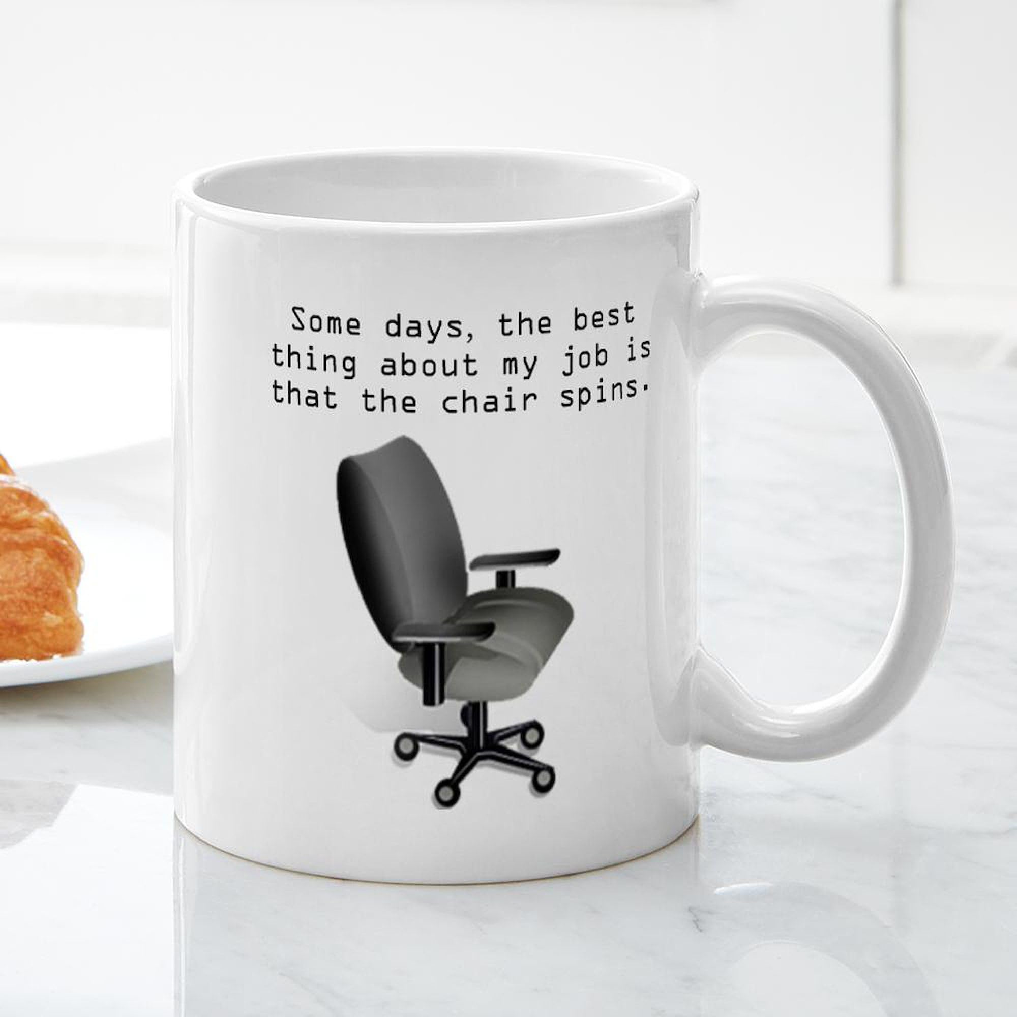 11 oz (325 ml) Ceramic Coffee Mug - Chair Spins Design by CafePress | Perfect for Office, Home, or Gift Giving