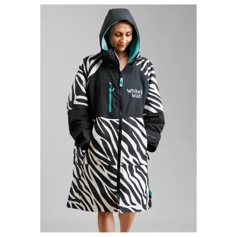 Unisex Zebra Print Swim Robe for Adults - Quick Dry Beach Cover Up for Pool, Beach & Spa | Perfect for Swimming, Lounging & Water Activities