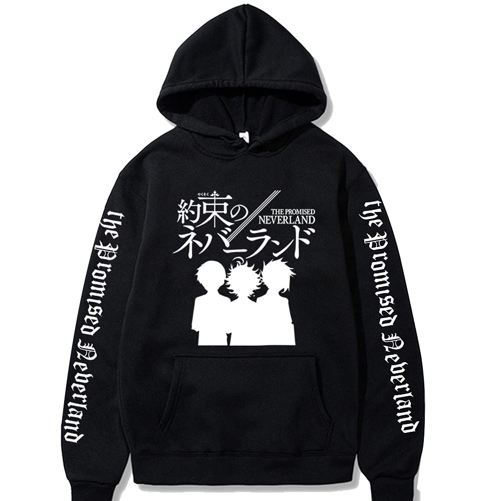 The Promised Neverland Anime Hoodie - Emma & Norman Print Unisex Pullover Sweatshirt | Streetwear Fashion for Cosplay, Gifts & Casual Wear