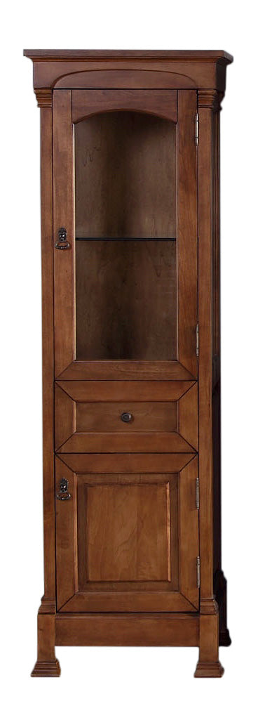 Brookfield Linen Cabinet - Solid Wood Storage Organizer for Bathroom & Bedroom | Country Oak Finish | Space-Saving Closet & Towel Storage Solution