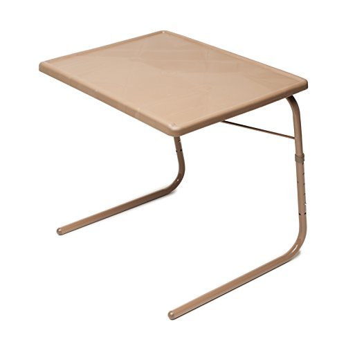 Adjustable Folding TV Tray Table - Portable Laptop Stand & Bed Dinner Tray with 4 Angle Settings, Mocha - Perfect for Snacking, Working or Dining on Couch, Bed or Office Use