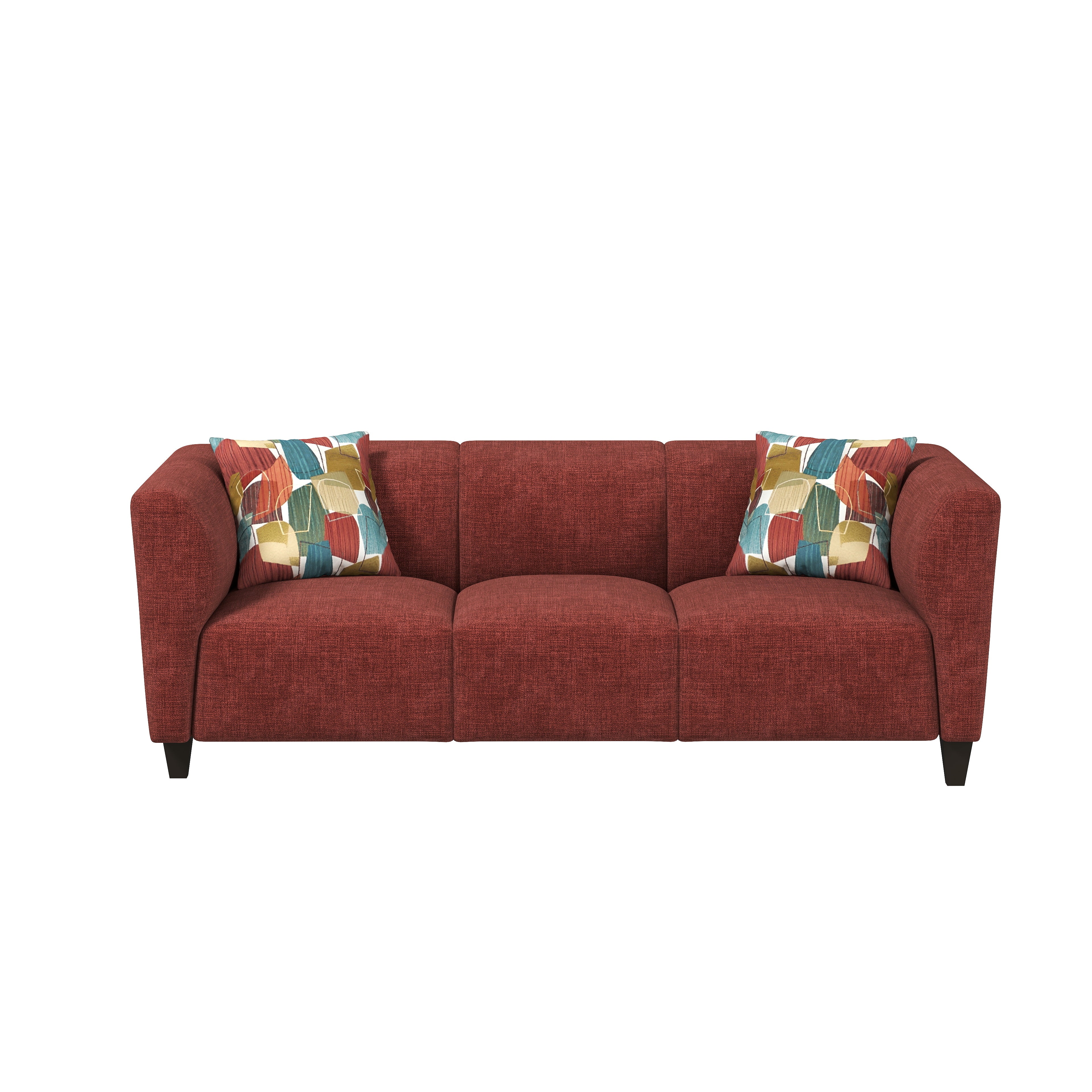 Roundhill Furniture Della Upholstered Stationary Sofa - Modern Living Room Couch with Soft Fabric, Comfortable Seating for Home, Office & Lounge Spaces