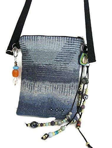 Stylish Women's Crossbody Bag - Denim Blue Native American Inspired Design for Casual Outings & Travel Accessories