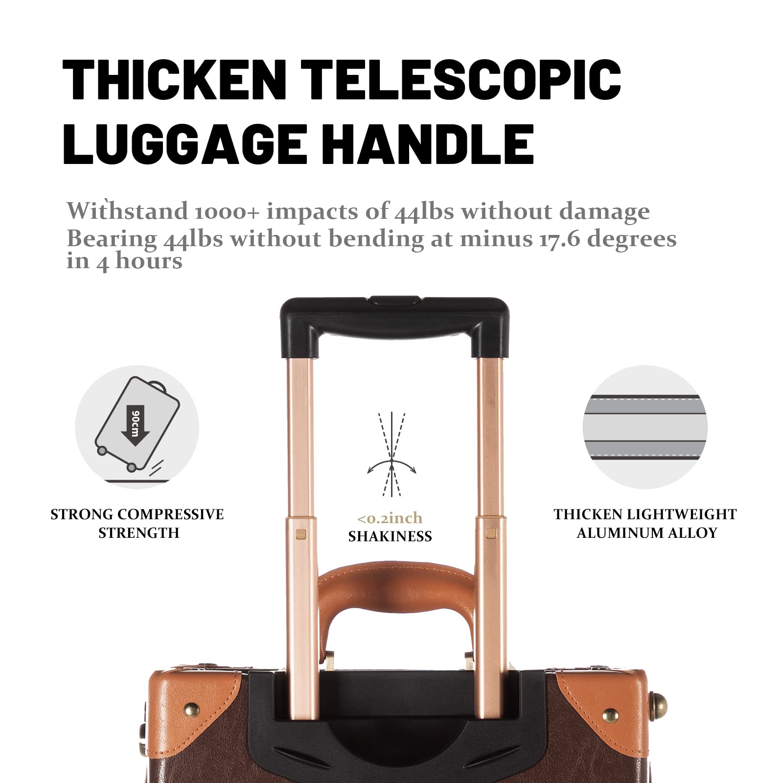 Vintage 2-Piece Luggage Set with TSA Lock & Spinner Wheels - Carry On Suitcase for Women in Cocoa Brown | Perfect for Business Travel, Weekend Getaways & Airplane Trips