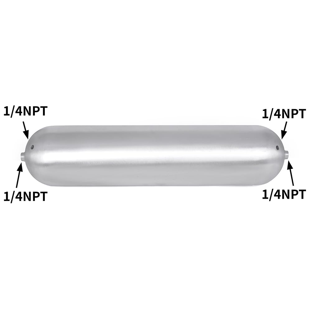 4.2 Gallon Aluminum Air Tank with 1/4 Inch NPT Ports - Lightweight & Durable for Air Suspension Systems, Off-Road Vehicles, and Custom Car Builds