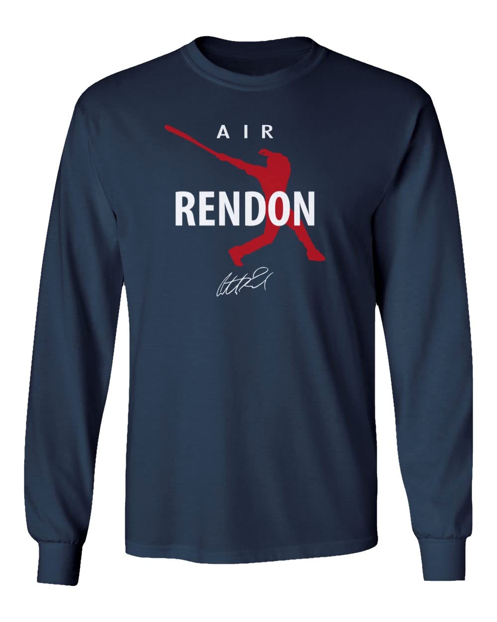 KING THREADS Air Rendon Baseball Jersey - Los Angeles Angels Fan Apparel - Unisex Long Sleeve T-Shirt for Men & Women - Perfect for Baseball Games, Sports Events & Casual Wear