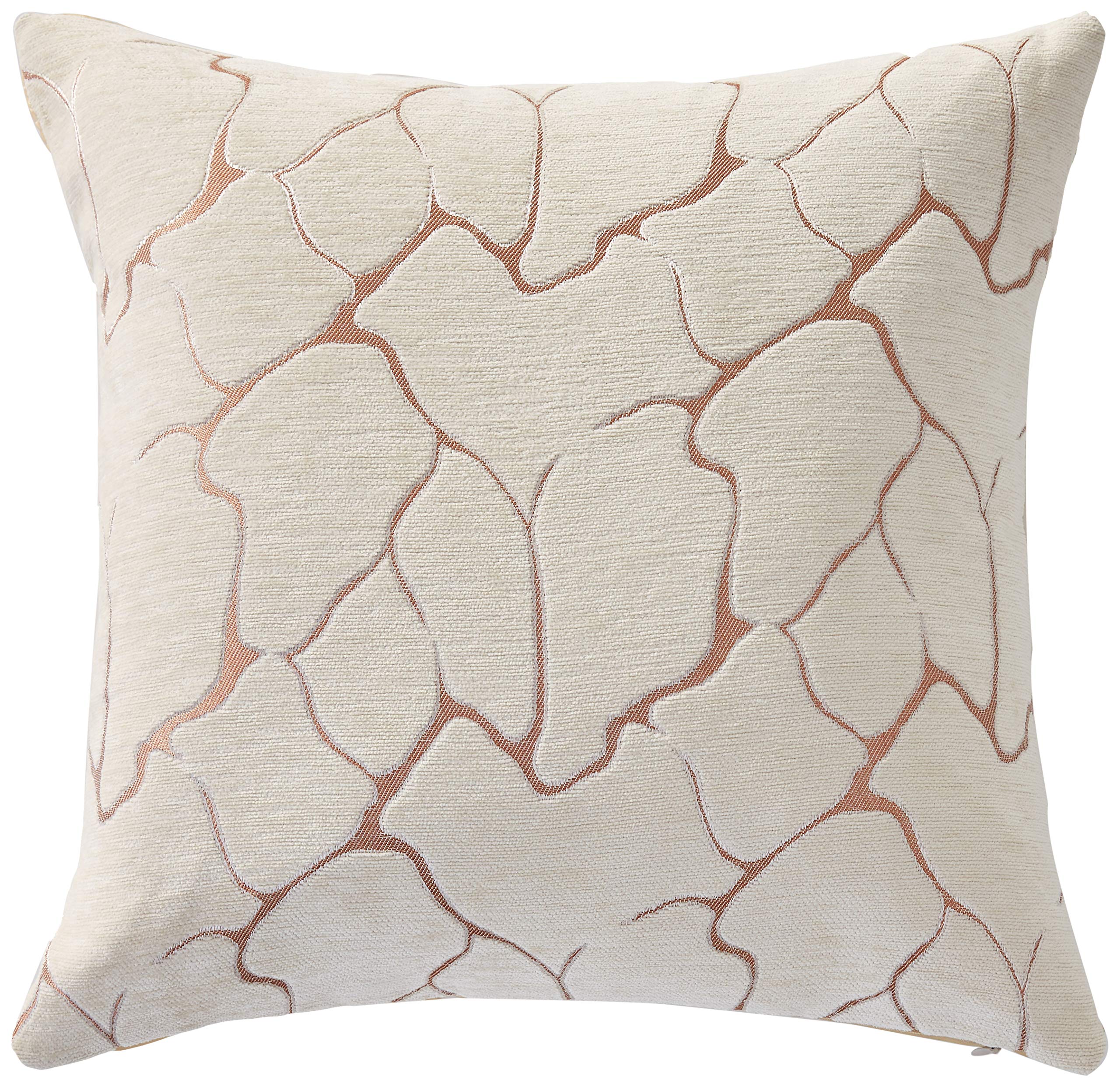 Violet Linen Milano Artistic Decorative Throw Pillows 18x18 Inches - Gold Accent for Sofa, Bed & Home Decor