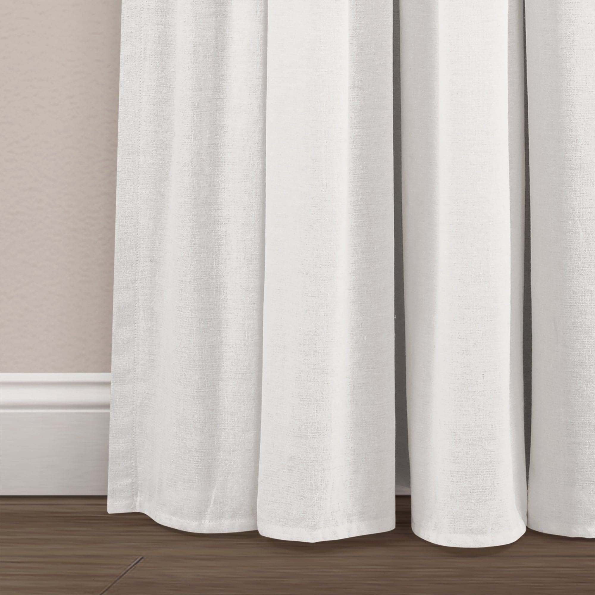 Blackout Linen Curtain Panels with Button Lining - 100% Light Blocking Window Drapes for Bedroom & Living Room Privacy & Sleep