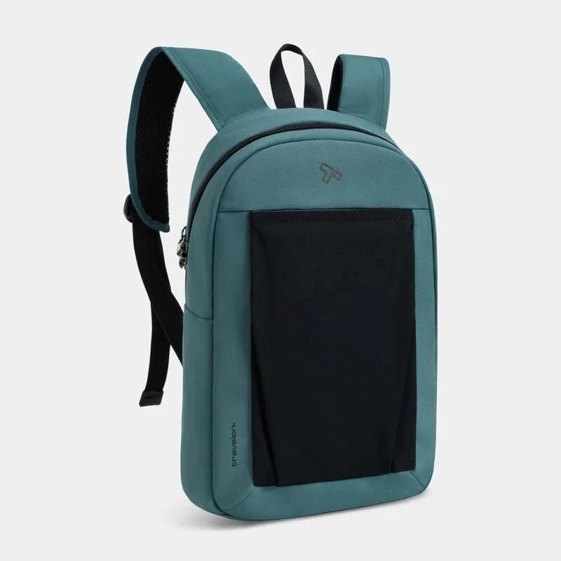 Travelon The Voyages Anti-Theft Small Backpack with XL Water Bottle Pocket - Secure Travel Daypack for Commuting, Hiking & Urban Exploration