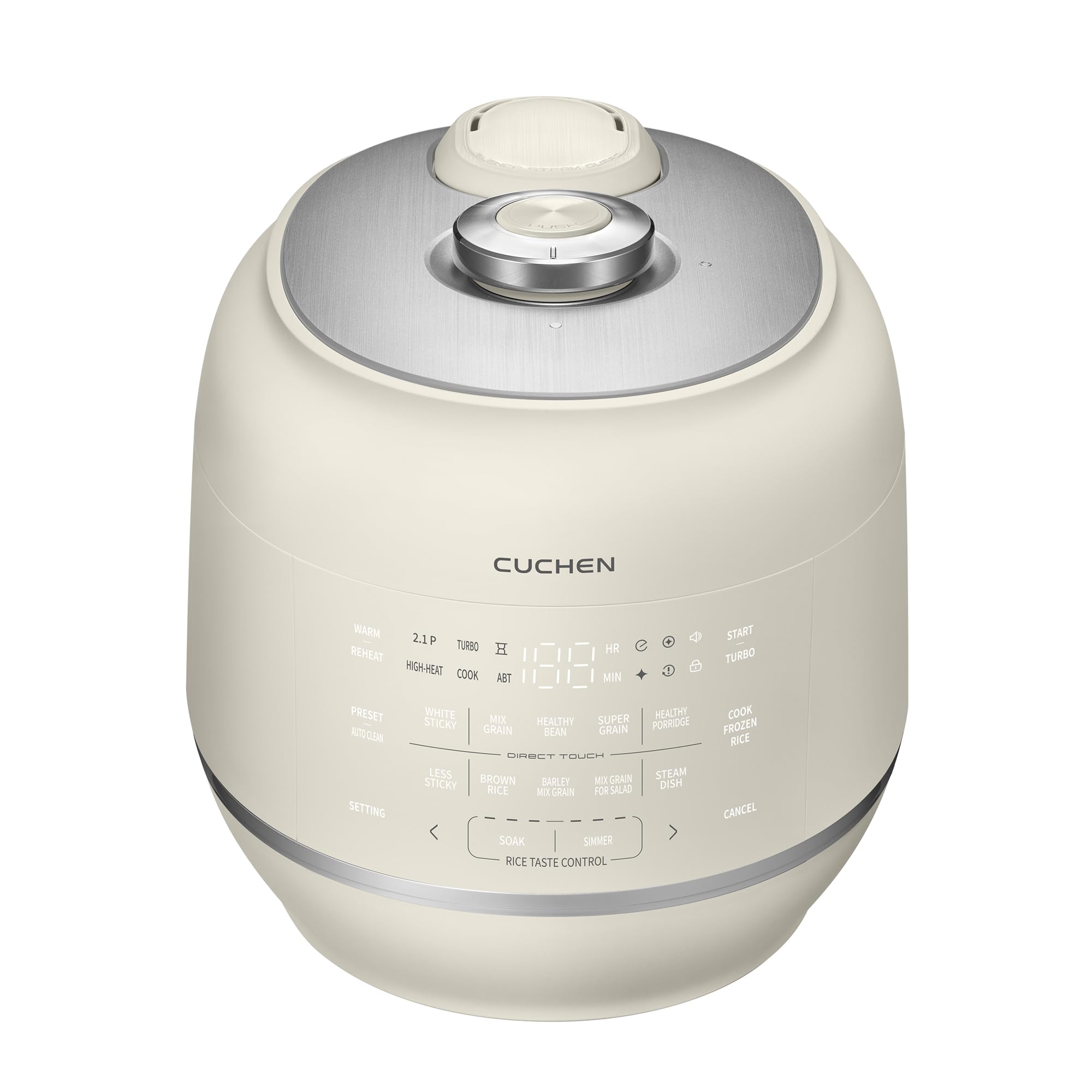 6-Cup (1.2 Quart) IH Rice Cooker - 2.1 Ultra High Pressure Induction Heating for Perfect Multi-Grain & Rice - Stainless Steel Power Lock System - Auto Steam Clean - Voice Guide - Ideal for Family Meals & Healthy Cooking - Made in Korea