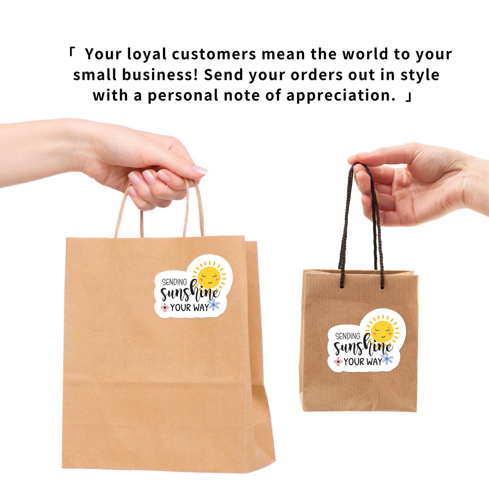 500 PCS Cute Thank You Stickers for Online Retailers - Waterproof Business Sticker Labels for Mail Envelopes, Packaging & Gifts | Perfect for Etsy, Shopify & Small Business Branding