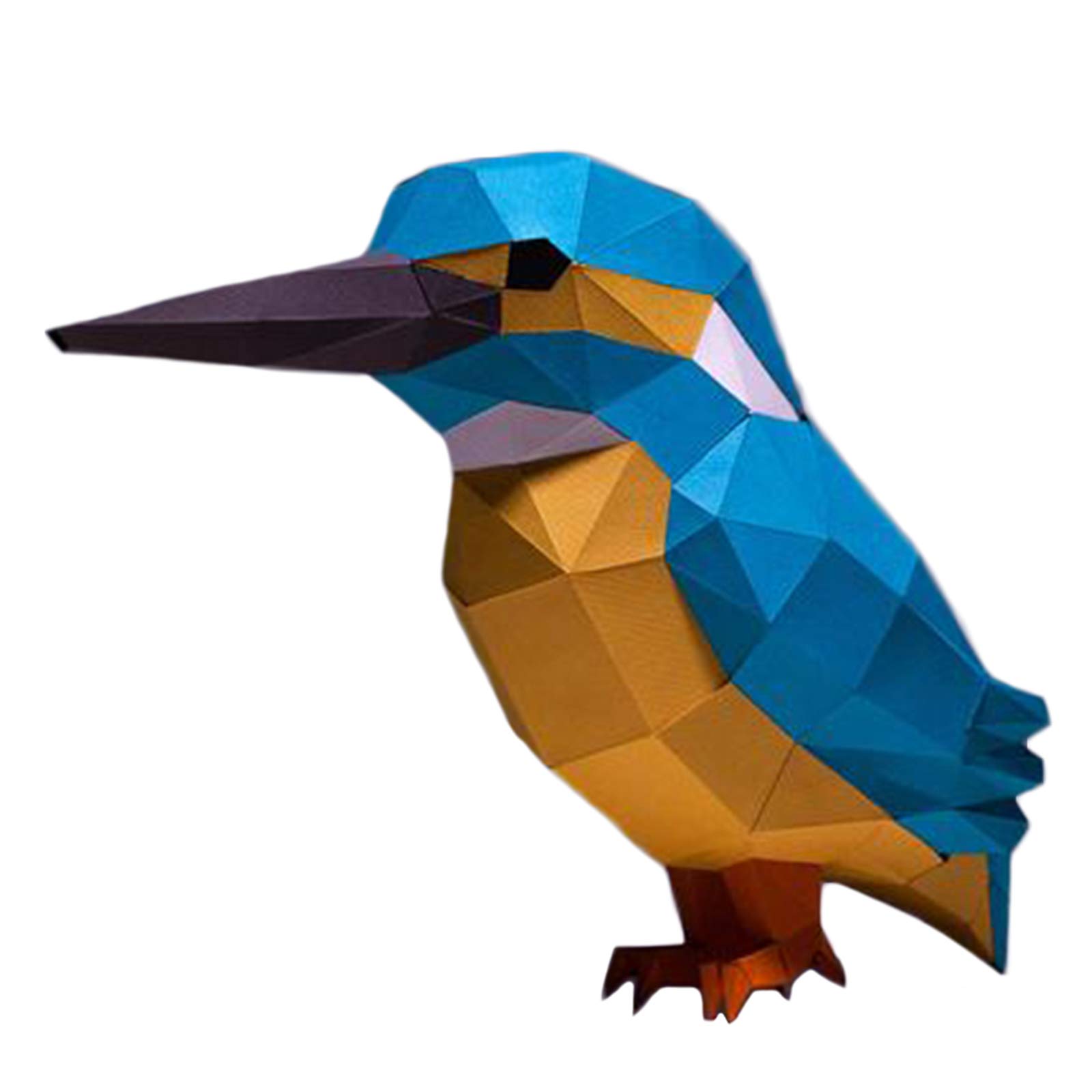 Creative DIY Kingfisher 3D Paper Model Kit - Pre-Cut Origami Puzzle for Home Decoration & Kids Craft Activity | Perfect for Educational STEM Projects, Birthday Gifts & Wall Art