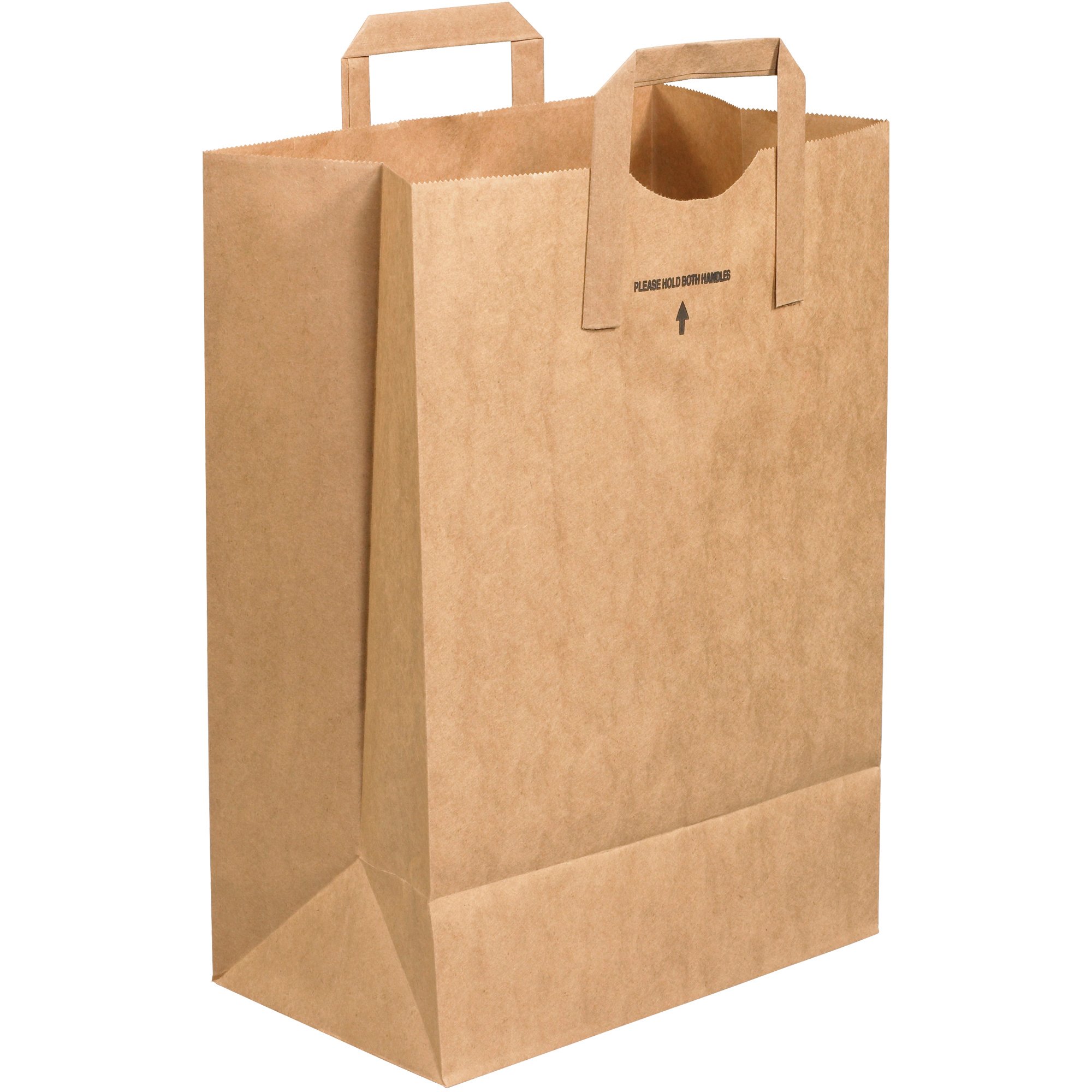 Aviditi 300-Pack Kraft Grocery Bags with Flat Handles, 7x12x17 Inches - Durable & Eco-Friendly Shopping Bags for Supermarkets, Retail Stores & Farmers Markets