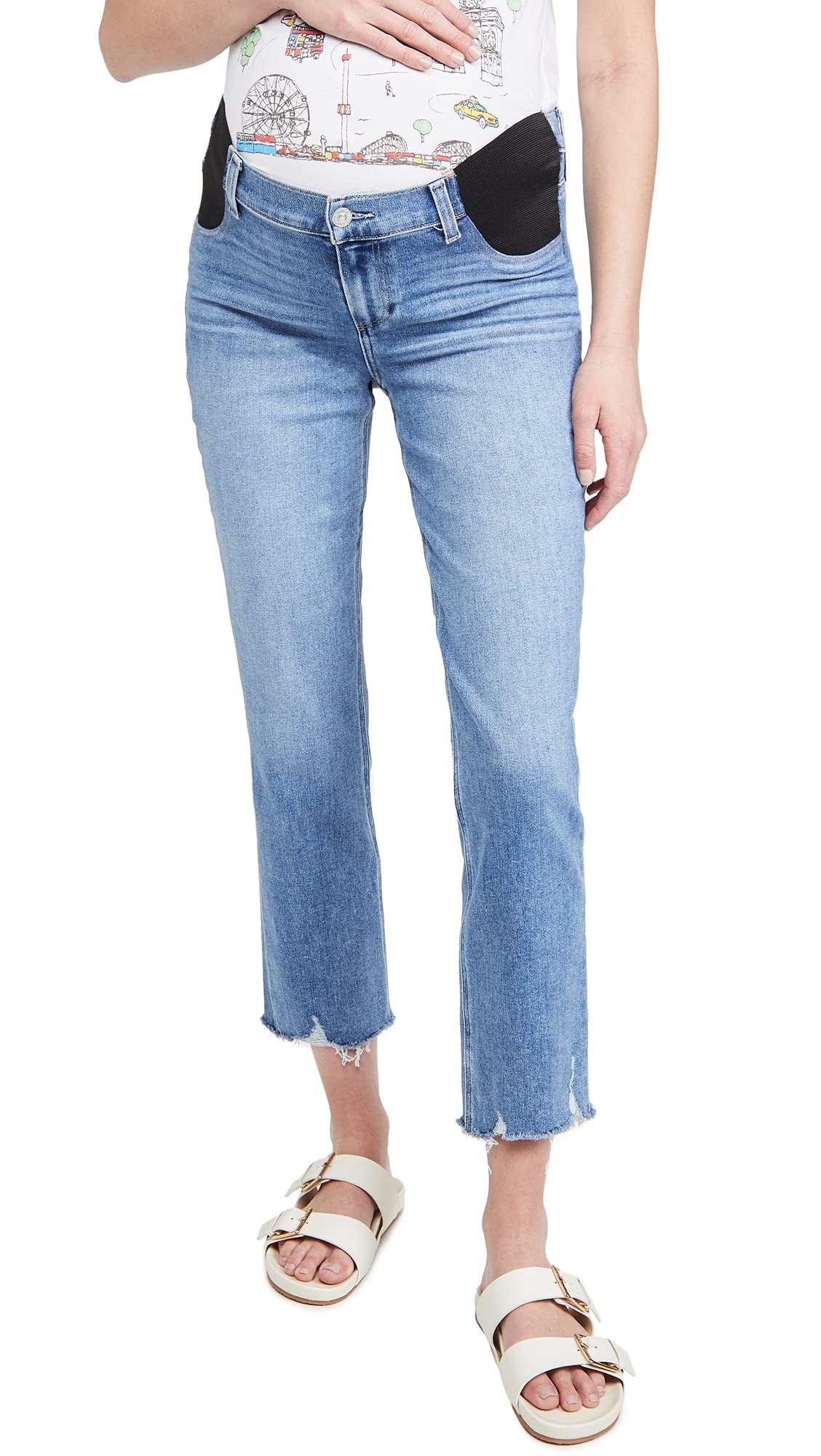 PAIGE Women's Cindy Maternity Jeans - Stretchy Comfort Fit for Pregnancy | Perfect for Work, Casual Wear & Everyday Comfort