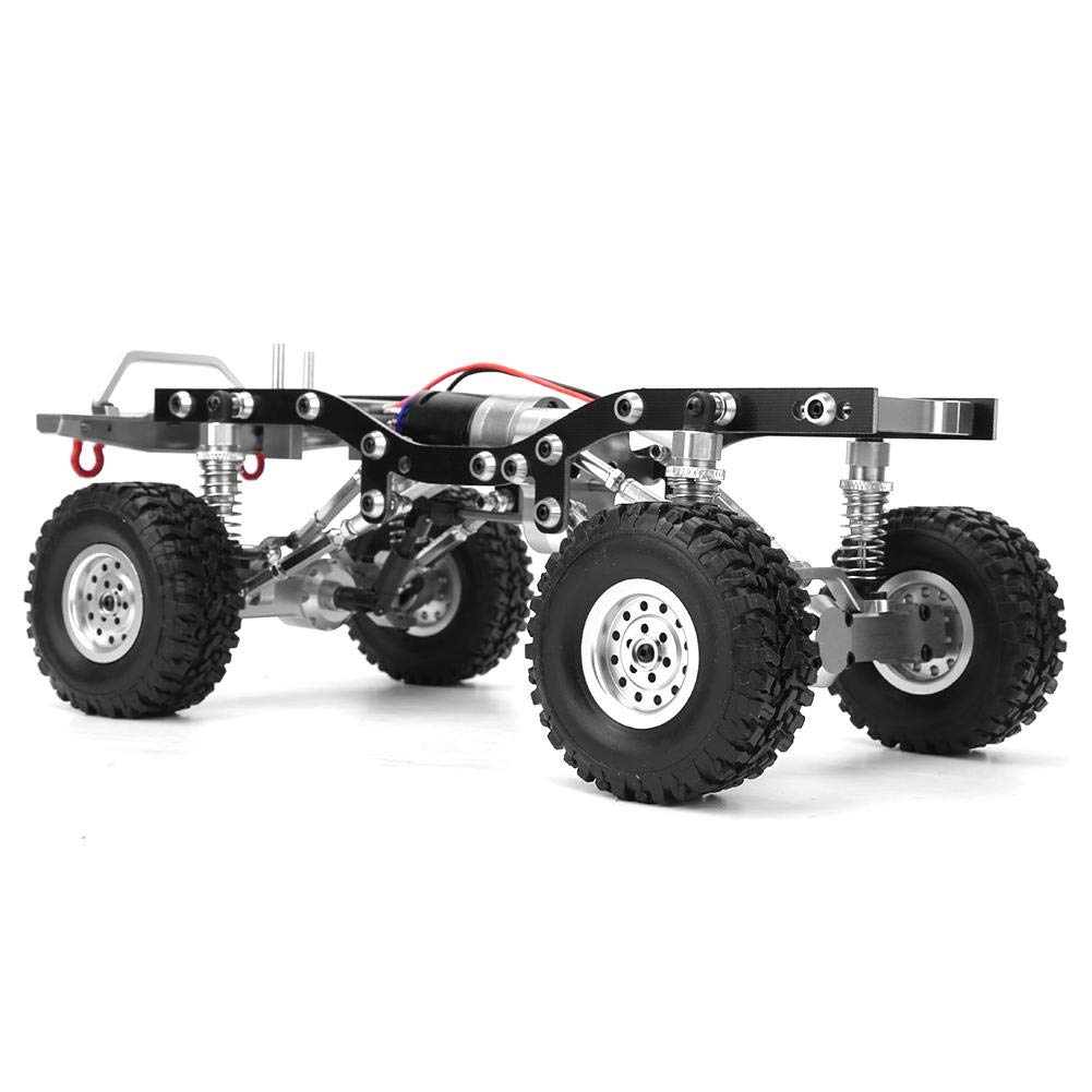WPL C14 C24 1/16 Scale Metal RC Car Chassis Frame Kit - Durable Silver Body Chassis for RC Truck Accessories | Perfect for Off-Road Racing & DIY RC Car Upgrades