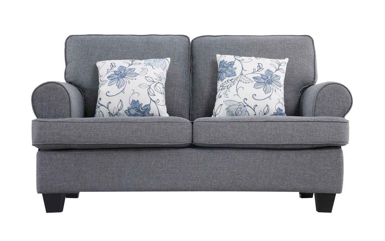 Victor Loveseat - Modern Grey Container Furniture for Small Spaces | Perfect for Apartments, Dorms & Cozy Living Rooms