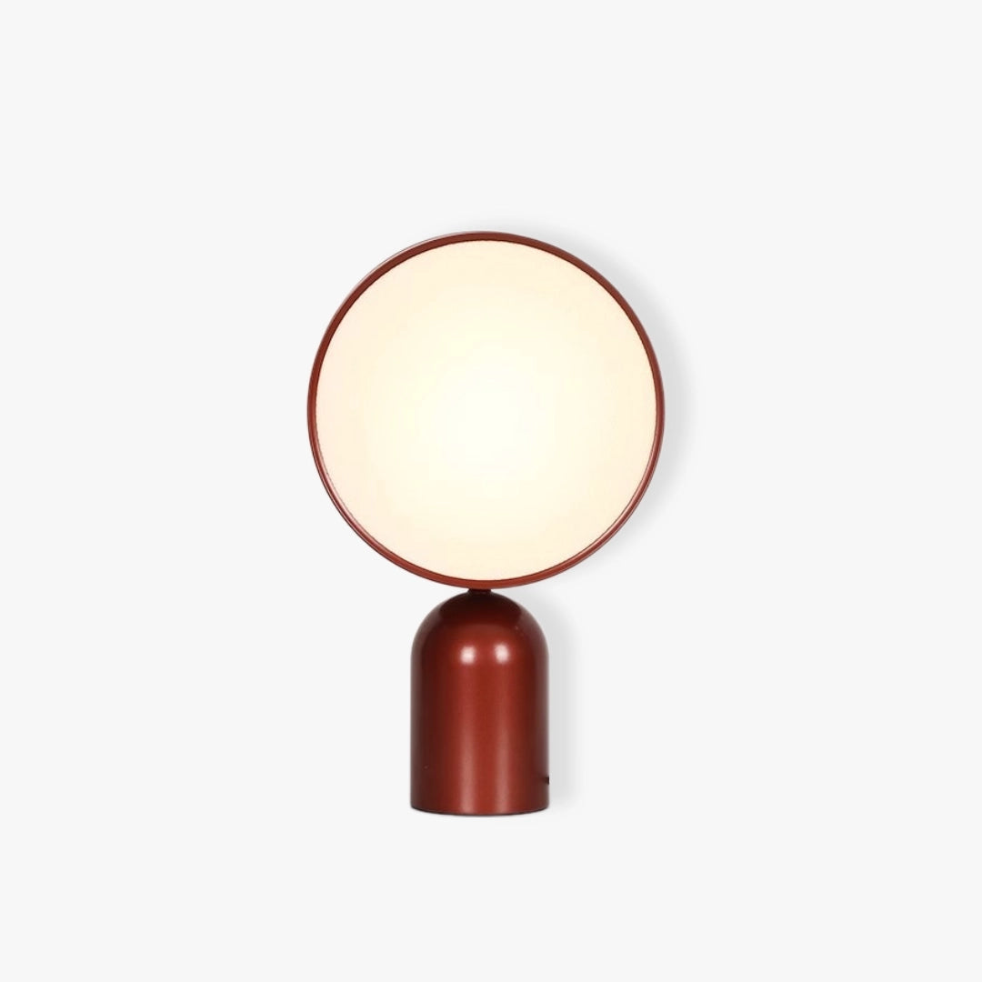 Modern Round Table Lamp - Stylish LED Nightstand Light for Bedroom, Living Room & Office - Warm White & Cool White Dimmable Lighting