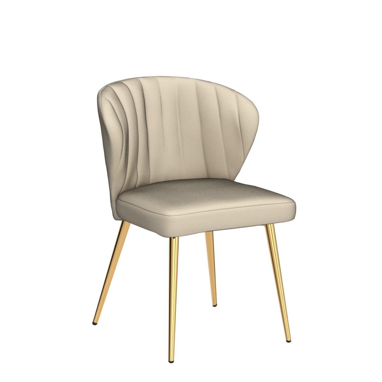 TINA'S HOME Velvet Dining Chairs Set of 2 - Modern Upholstered Side Chairs with Golden Metal Legs, Small Armless Accent Chairs for Living Room, Kitchen, Bedroom & Beauty Salon - Perfect for Dining Sets, Home Decor and Small Space Interior Design