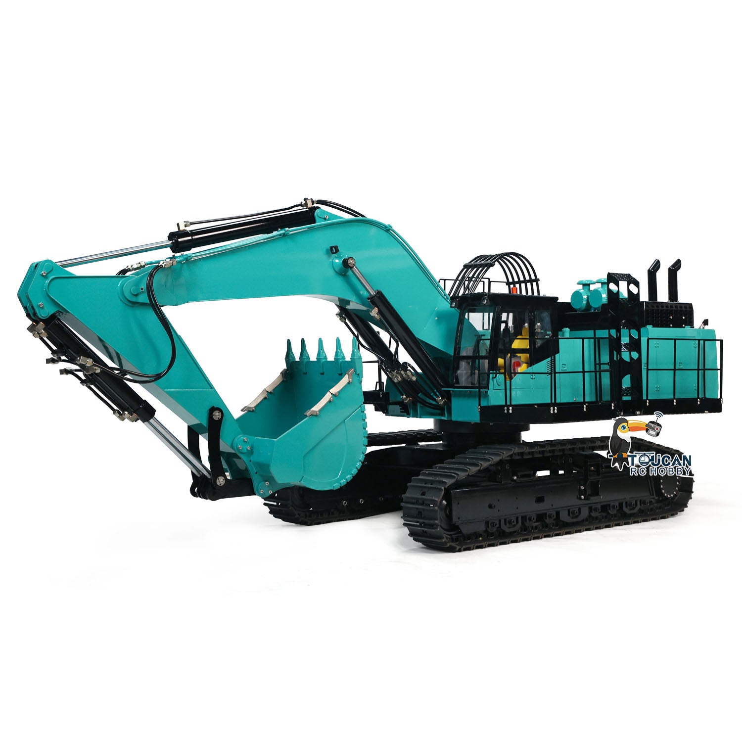 1/8 Scale RC Metal Hydraulic Heavy Crawler Excavator Toy - PC1250 Simulation Construction Vehicle Model with I6S Remote Controller - Perfect for Construction Enthusiasts, Collectors & Outdoor Play
